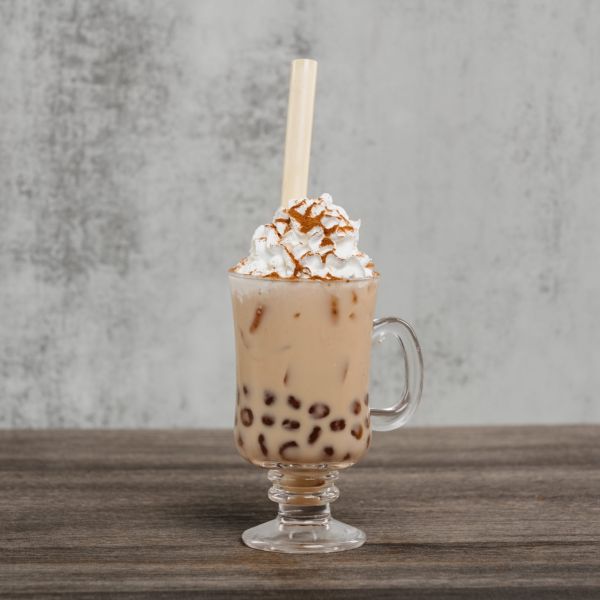 Bourbon Chocolate Milk with Boozy Boba
